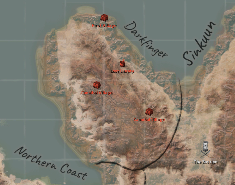 Darkfinger Map Locations